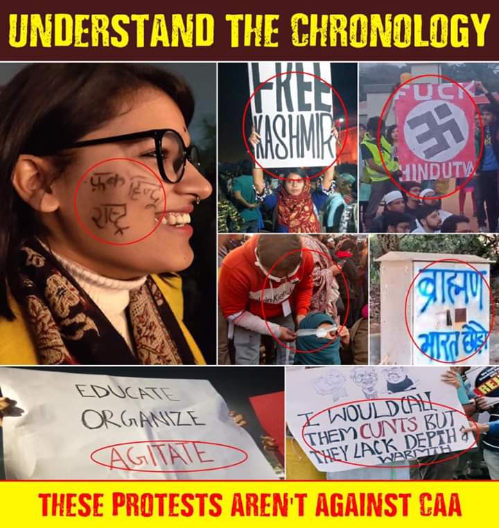 These protests aren't against CAA, 

Understand thw chronology!
 
#DelhiWithBJP
#DelhiElections2020
#boycottchhapaak
#IndiaSupportsCAA  
#CitizenshipAmendmentBill2019