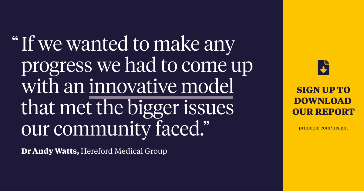 Primeplc's tweet photo. How is the Hereford Medical Group redeveloping healthcare in the city to meet the needs of the local community and improve their buildings and services? Sign-up for our new report to find out more https://t.co/mBeqgRP8t6 #NHS #Estates #Hereford https://t.co/sKGn802eSz