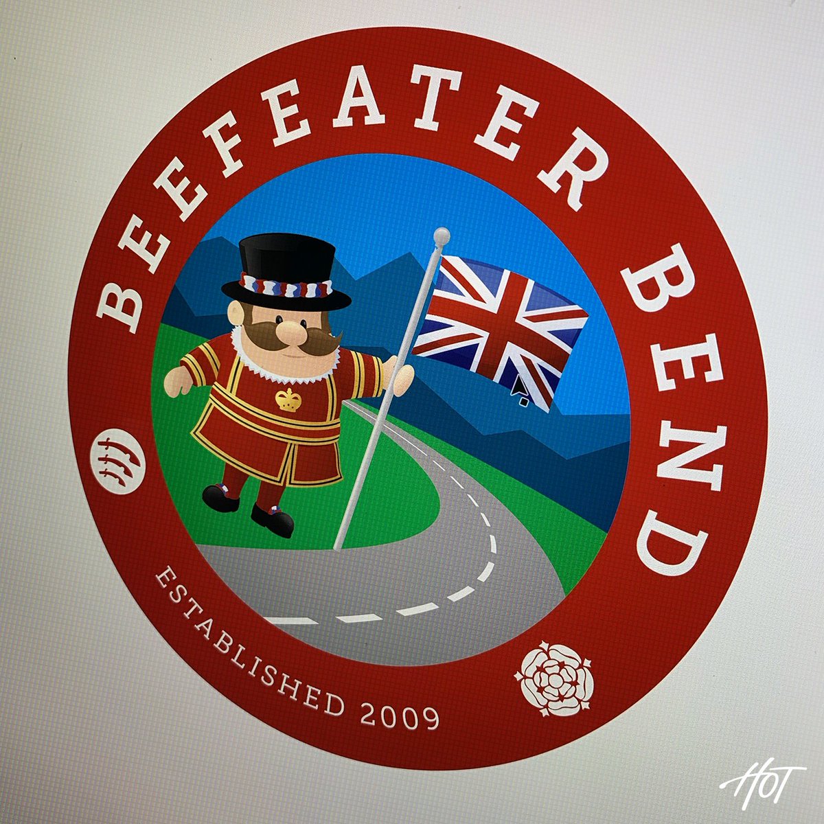 HouseofType's tweet image. A fun brand for some good friends of ours @tdfbeefeaters #branding #tdf2020 #beefeaterbend
