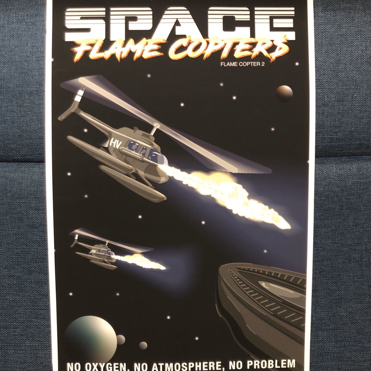 HorrorVirgin's tweet photo. Check out these amazing Flamecopter and Space Flamecopter posters made by the equally amazing @SweetViolet401! If you haven’t met Flamcopter yet, check out his origin story in Episode 35: The Thing.
#Flamecopter #SpaceFlamecoptor #TheThing #GreenRoom #HVLinks #JennsFunFacts https://t.co/lGCOniovvr