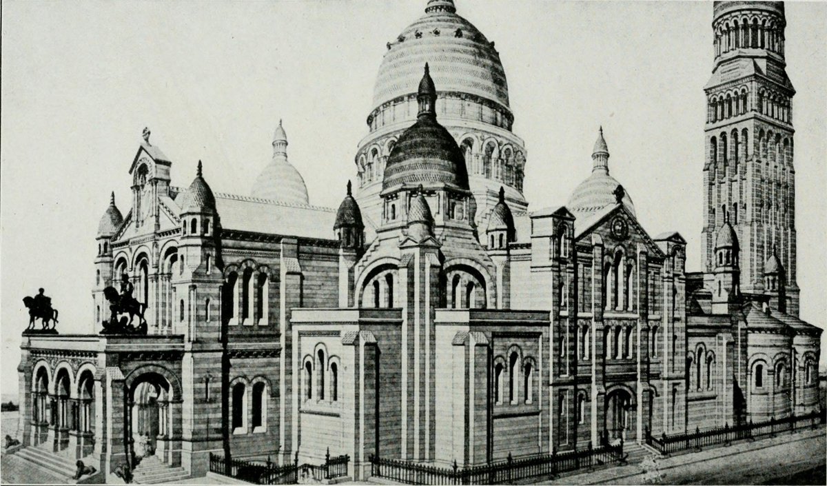 Historic drawing of Sacre Coeur de Montmartre