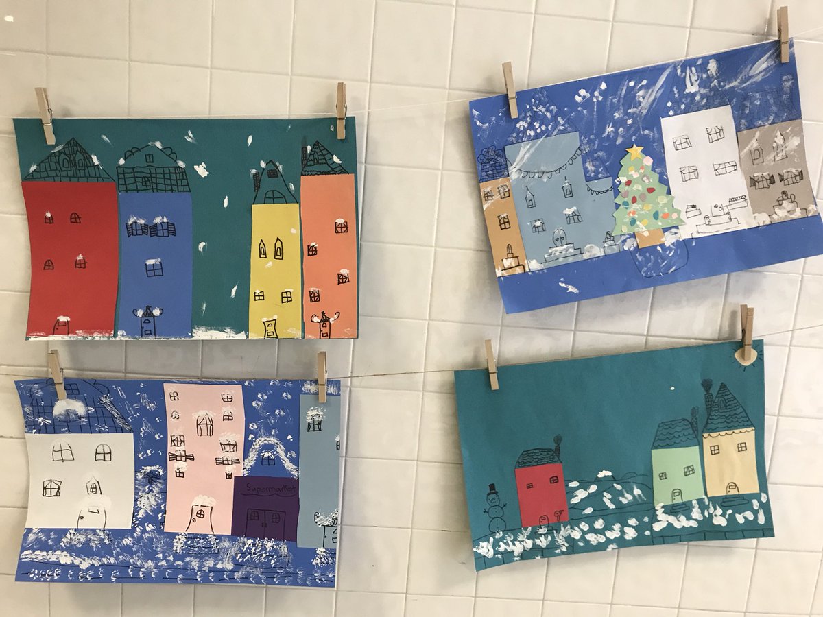 HannahArtRoom's tweet photo. Some beautiful winter landscapes from Mrs. Moore’s 4th grade friends 🏙🌨 @Hannahschooners #elementartyart #wearebeverlyschools https://t.co/FvR0Yjxp3F