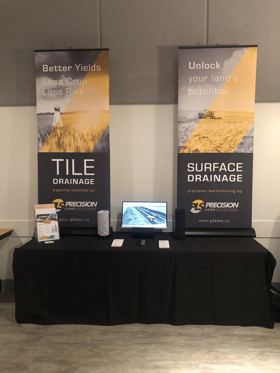 Precision_Land's tweet photo. The PLS team is spread out today! Jason is at @stjeanfarmdays and Darrell is at the Eastern Manitoba Holstein Conference. 2020 is here and we are ready to help initiate your water management plan! https://t.co/xEHDeHvmdP