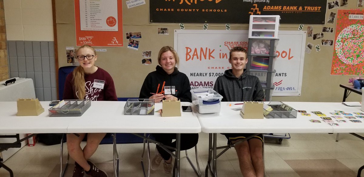CCS_FBLA's tweet photo. Come see us at the Chase County FBLA Bank at school on Wednesdays and save money as well as enter to win monthly drawing prizes! #NE1kFBLA @NebraskaFBLA https://t.co/L1ICxXbuwN