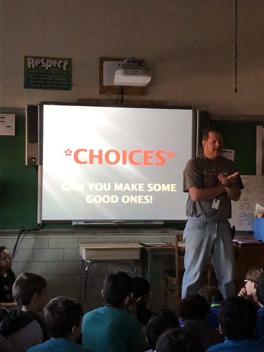 Sharing from his heart: Mr. LaBorn’s annual “Choices” talk with 6th grade science classes today #JAJaguarsROAR #d45learn4life
