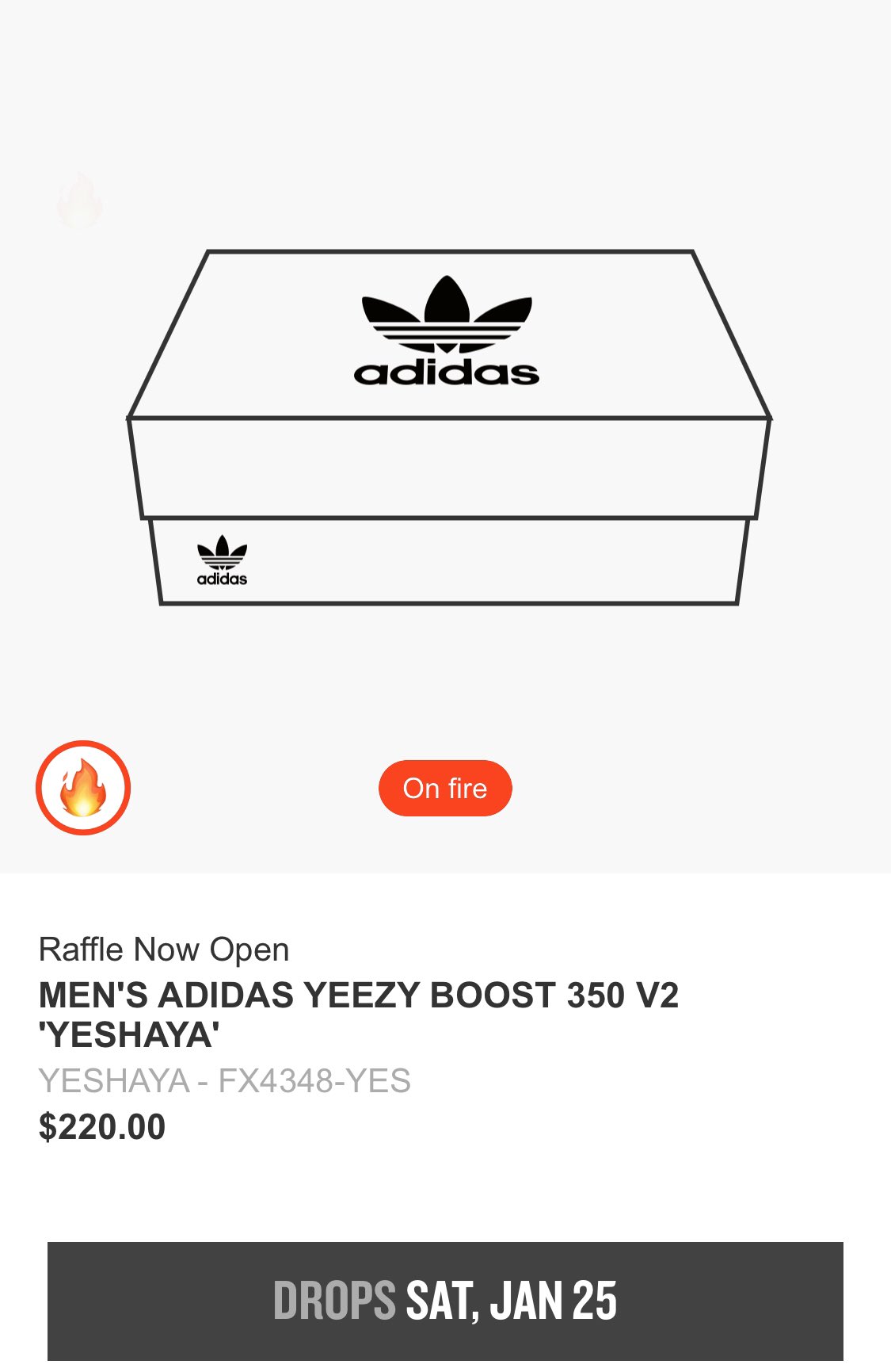 yeezy finish line raffle