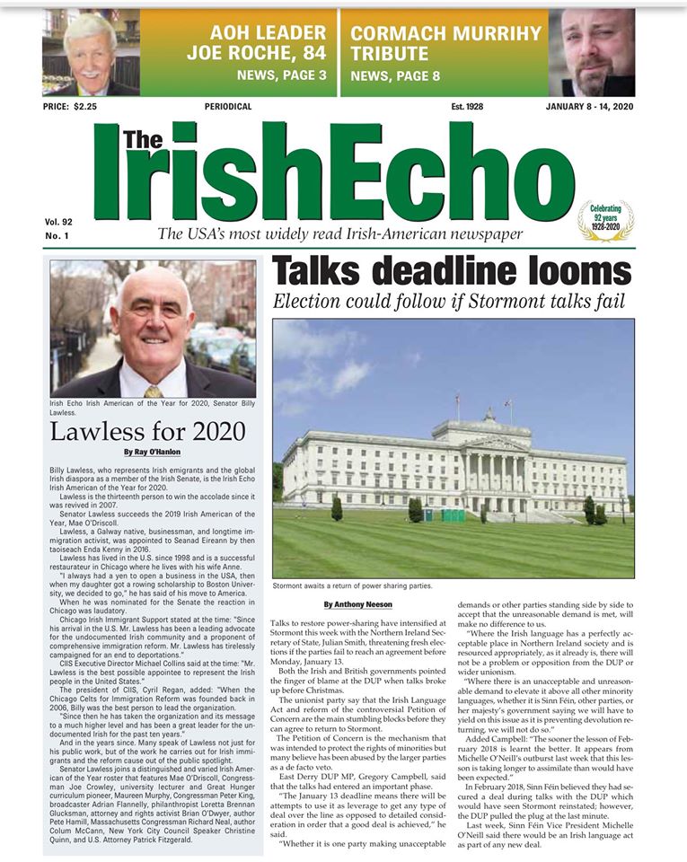 Honored to be awarded Irish American of the Year 2020 by the Irish Echo, one of the leading Irish American Newspapers in the United States.  I look forward to continuing to represent Irish emigrants globally <a href="/GlobalIrish/">Global Irish ☘</a> <a href="/IrishEcho/">Irish Echo Newspaper</a> <a href="/OireachtasNews/">Houses of the Oireachtas - Tithe an Oireachtais</a> <a href="/dfatirl/">Irish Foreign Ministry</a>