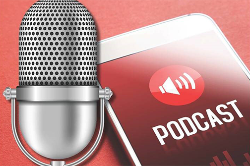 A microphone and cellular phone.