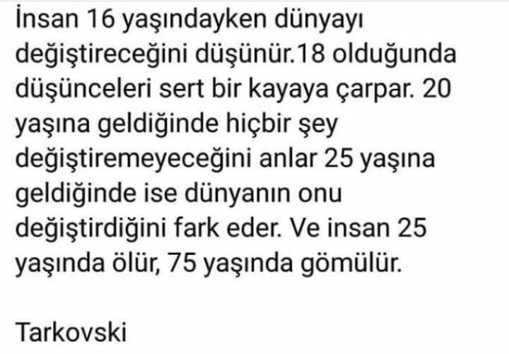 #edebiyat #tarkovski #etkilisözler