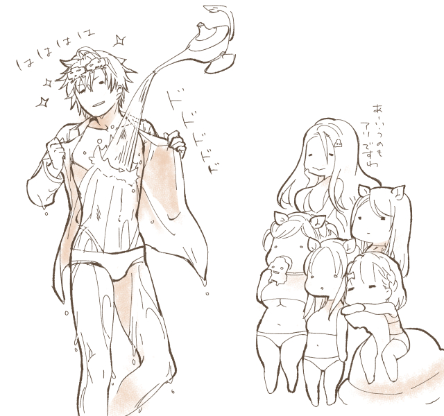 #シノアリスらくがき
この方なんで水浴びてるんです?? 