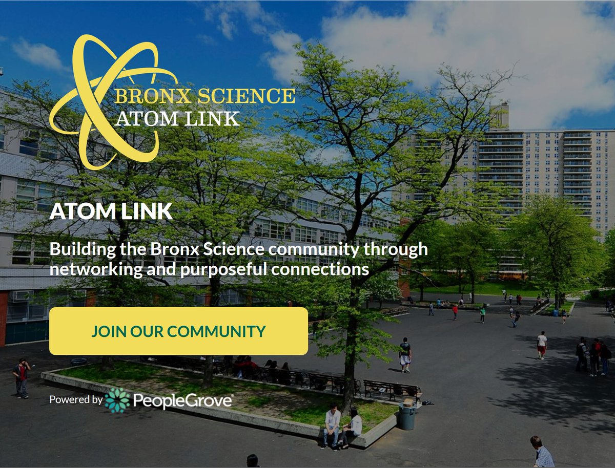 Looking to reconnect with Bronx Science classmates? Advance your career? Get professional advice? Find your next great hire? Give back by sharing insights with fellow alumni? Join our brand new online community! atomlink.bxscience.edu
#AtomLink #bronxsciencealumni #bxscialumni