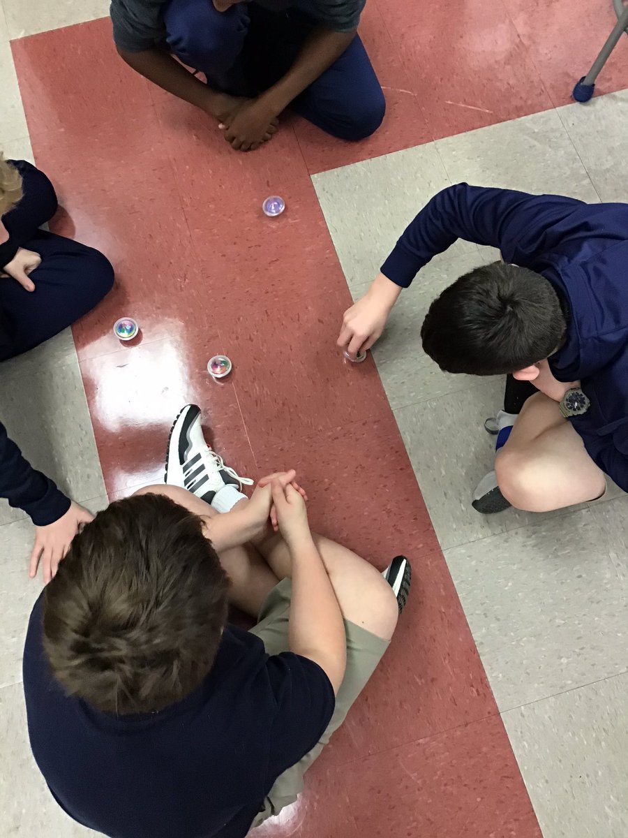 bluegators6th's tweet photo. 1st Period starts the year “in motion” with their spinning tops! https://t.co/3naE3S9JI5