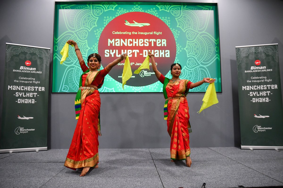 manairport's tweet image. On Sunday, we celebrated the inaugural flight from @manairport to Dhaka and Sylhet with @BimanAirlines. Operating three times per week, the service will cater for more than 70,000 people of Bangladeshi origin in the North. Find out more: bit.ly/2uqmjYN