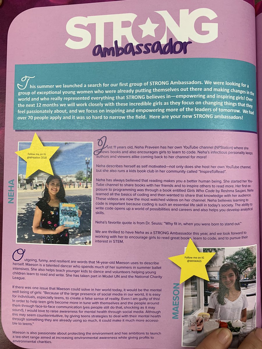 hcpss_dms's tweet image. Congratulations to #6thgrader Neha P. on being a @STRONGforGirls ambassador