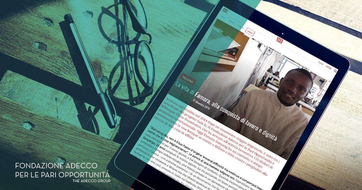 FondAdecco's tweet photo. “Ho visto da subito in lui molta determinazione”: le parole di Laura Ciardiello, Responsabile Sviluppo Progetti, all'incontro con Famara: un giovane rifugiato che ha trovato la sua grande opportunità di riscatto in @UniqloUSA con #SafeIn. Ecco la storia: https://t.co/rqnft5jv3h https://t.co/RvdpL4ojoU