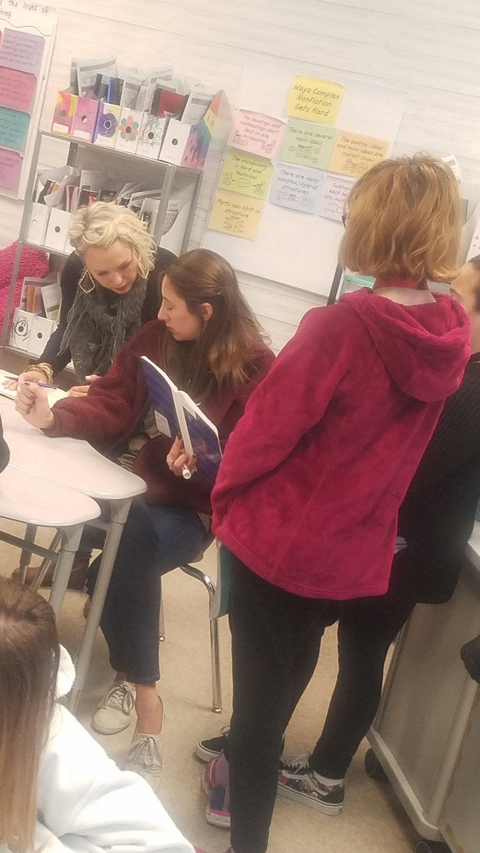 Our fabulous literary coach <a href="/MissAlexBlythe/">Melissa Alexander-Blythe</a> coaching into a poetry lesson with our 5th grade teachers.

#kisdliteracy #vrmsintentional #vrmslions #pantherpride