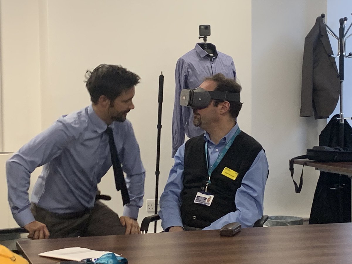Exciting day today developing a story board with staff to use Virtual reality in education to build staff confidence and awareness of visual impairment. Supported by our charity moorfields friends and Flix films. @MoorfieldFriend @FlixFilmsUK @Moorfields #Vrforgood #technology