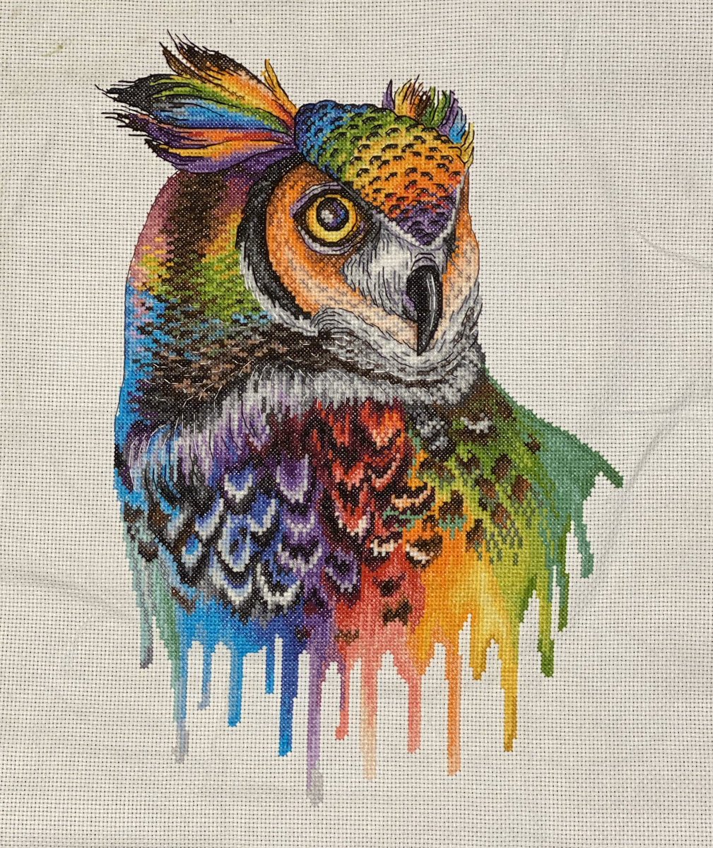 Радужные схемы. Вышивка Радужная Сова Мария Бровко. Радужные вышивки. Вышивка радужные звери. Вышивка крестом радужные.