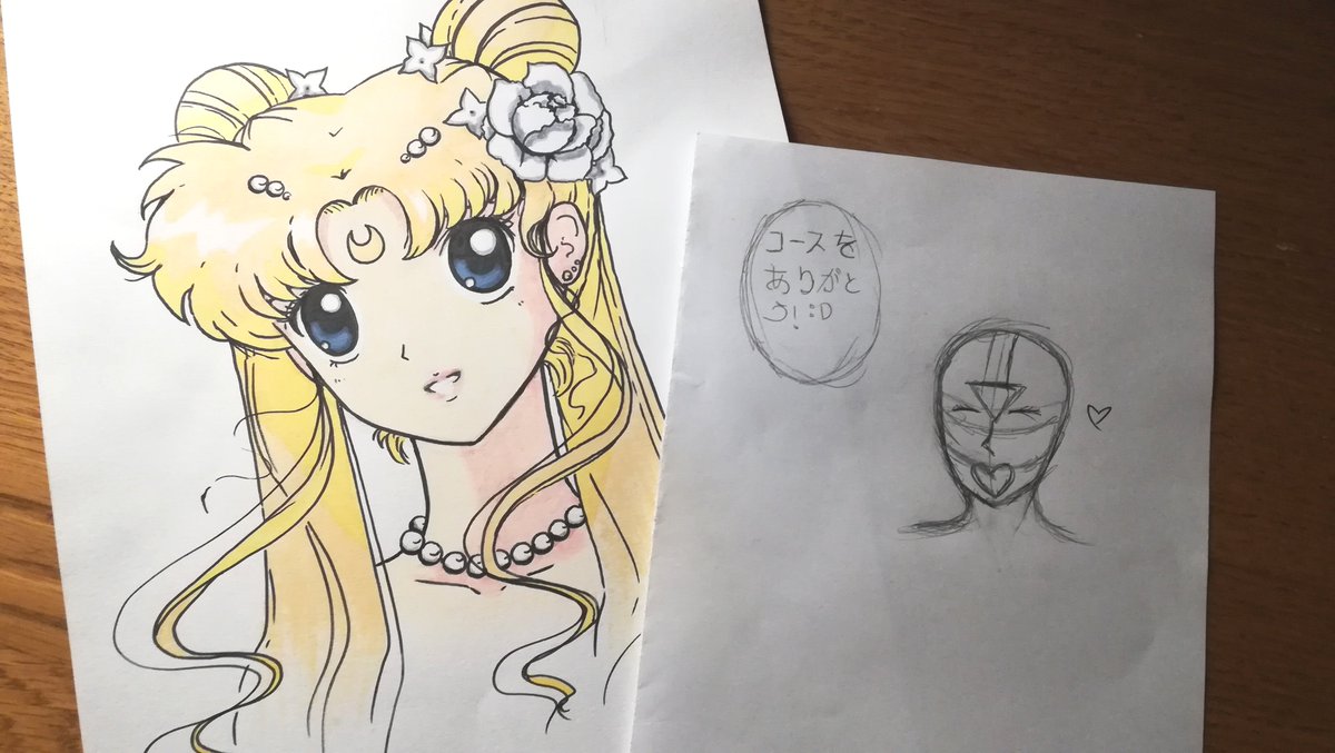 受講してくれた方からイラストのプレゼントやメッセージもいただき、とても嬉しかったです!宝物! 