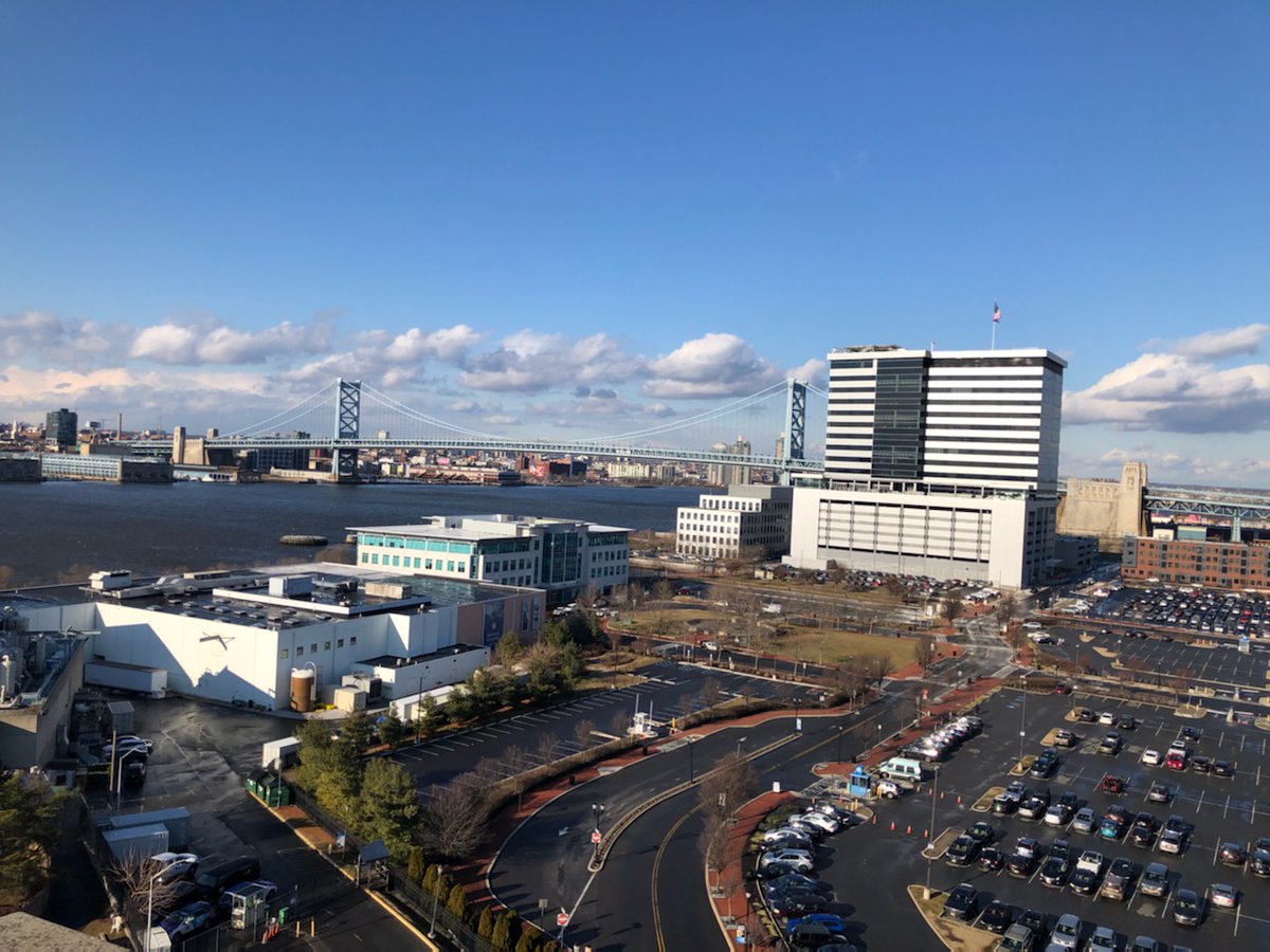 The intense #SnowSquall made the #BenFranklinBridge disappear and then reappear several minutes later!
