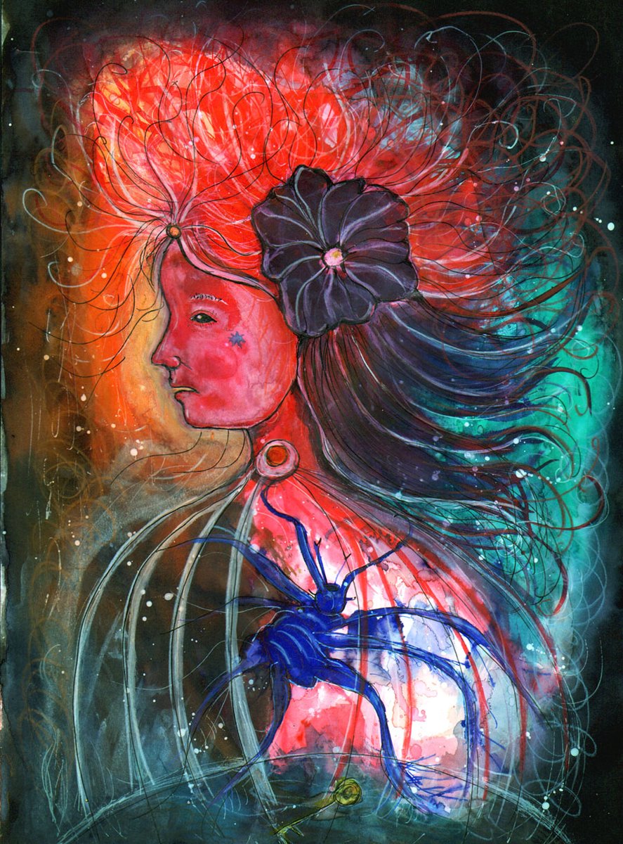 SoniaHivert's tweet photo. #art #artwork #draw #drawing #dessin #inspiration #dessincontemporain #colors #encre #encres #ink #inks #randominks #hasarddesencres #soniahivert #artsingulier #outsiderart #beast #disease #woman #figurativeart #strangerart #beautifulbizarre #arte #figurativedrawing https://t.co/LML33FRvro
