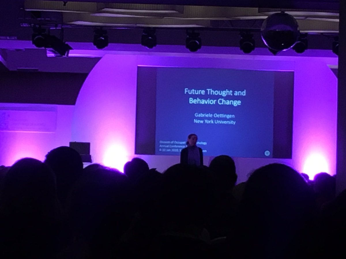 Watching Gabriele Oettingen’s keynote at #DOPConf . Students of my 1st year UG module might remember her work as the first psychological studies we discussed (vs Paul McKenna).