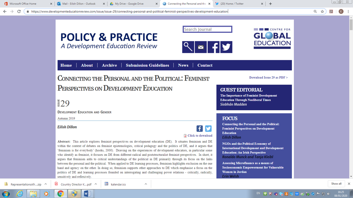 Dept. Int. Development Maynooth University (@deptintdevmu) on Twitter photo Happy New Year everyone. We look forward to critically exploring int dev issues with you all in #2020. Delighted to share this article from <a href="/eilishdillonMU/">eilish dillon</a> on feminist perspectives on #development #education from policy and practice <a href="/CGEbelfast/">Centre for Global Ed</a> <a href="/Comhlamh/">Comhlámh</a> <a href="/MaynoothUni/">Maynooth University</a> <a href="/IDEAIreland/">IDEA: Irish Development Education Association</a> Happy New Year everyone. We look forward to critically exploring int dev issues with you all in #2020. Delighted to share this article from <a href="/eilishdillonMU/">eilish dillon</a> on feminist perspectives on #development #education from policy and practice <a href="/CGEbelfast/">Centre for Global Ed</a> <a href="/Comhlamh/">Comhlámh</a> <a href="/MaynoothUni/">Maynooth University</a> <a href="/IDEAIreland/">IDEA: Irish Development Education Association</a>