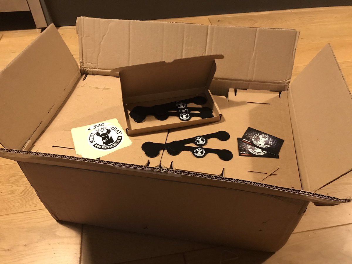 MiniMagTray's tweet photo. Wow. A huge box of boxes. Ready to get your #MiniMagTRAY to everyone save and sound. But how many boxes? https://t.co/ViFCe2HmGJ