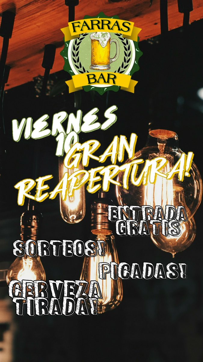 BarFarras's tweet photo. ESTE VIERNES TE ESPERAMOS EN LA GRAN REAPERTURA❗
🍺🍕🎧🔥🍺🍕🎧🔥🍺🍕🎧🔥
DA RT Y PARTICIPA POR UN BALDE DE CORONAS🍻 https://t.co/Pphc9cN0jY