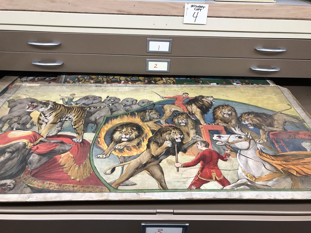 ISUMilnerSPC's tweet photo. Shelving and map cases occupy a significant place in the archivist’s day. For #ShowAndTellAtWorkDay we opened some drawers to show a few views of original artwork, sketches, and notes found in the stacks.
#librarylife #circus #drawer #Mapcase https://t.co/dIF7NTz5DM