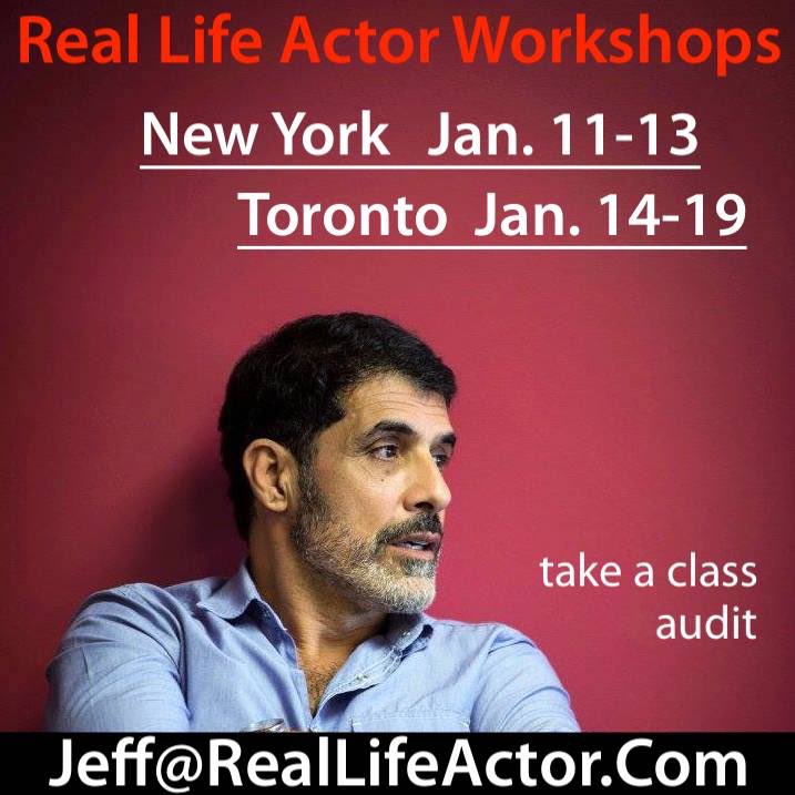RealLifeActor's tweet image. Come see how well the Real Life Actor approach works. Jeff will be in New York Jan. 11-13 and in Toronto Jan 14-19. Sign up for a class or take a free audit. Jeff@reallifeactor.com #RealLifeActor #actingclass #actingcoach #actingteacher #actingtips #actinglessons #actingtraining