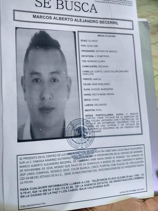 _LaAlameda's tweet image. #TeBuscamos  Marco Alberto Alejandro Becerril, 33 años,1/12/19 #LosCabos #CaboSanLucas, BCS #911 @Lulagomeniak