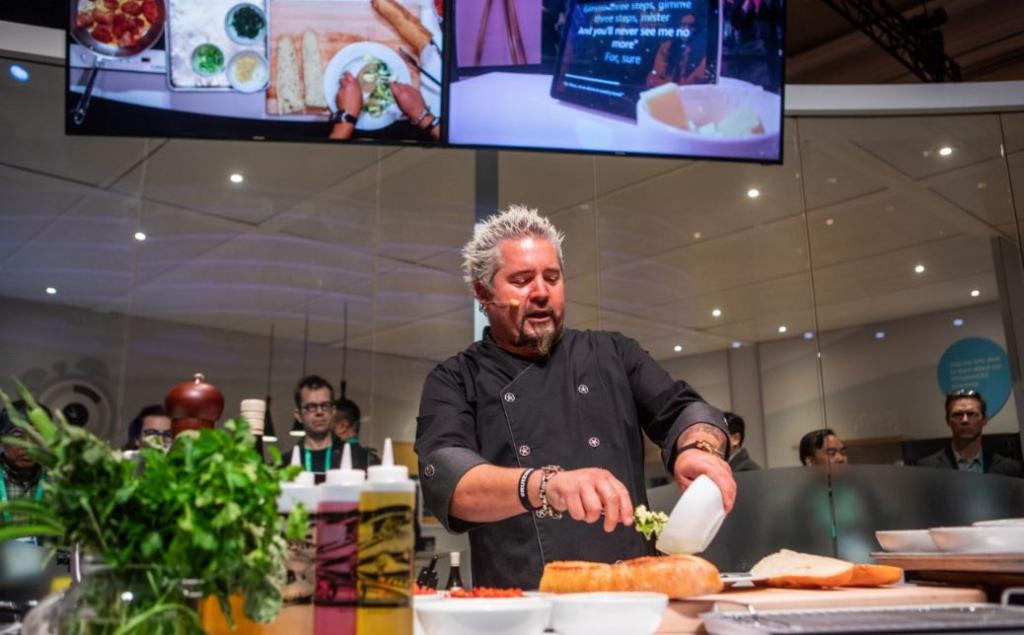alexadevs's tweet photo. Check out some of our favorite moments from @guyfieri’s cooking demo with Alexa at the #AmazonCES booth yesterday! #CES2020 https://t.co/JeaqS8oM1V