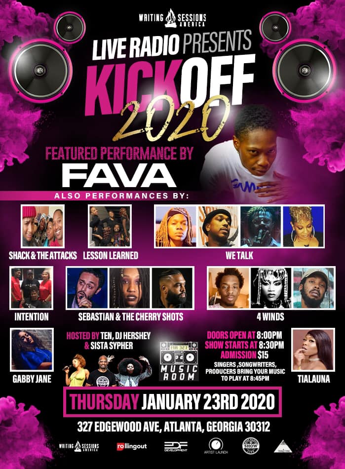 FavaurFav's tweet photo. #WSASquadUp2018 WE ARE MUSIC! Featuring @FavaurFav Jan 23, 2020 @THEMUSICROOMATL 8pm , $15 WritingSessions America LIVE RADIO Pressure BOOTCAMP presents “KICKOFF 2020”. Great Music,Food &amp; Drink hosted by @SISTASYPHER @tenmusicpage @iamcoredjhershey https://t.co/nLcrroQQ6f