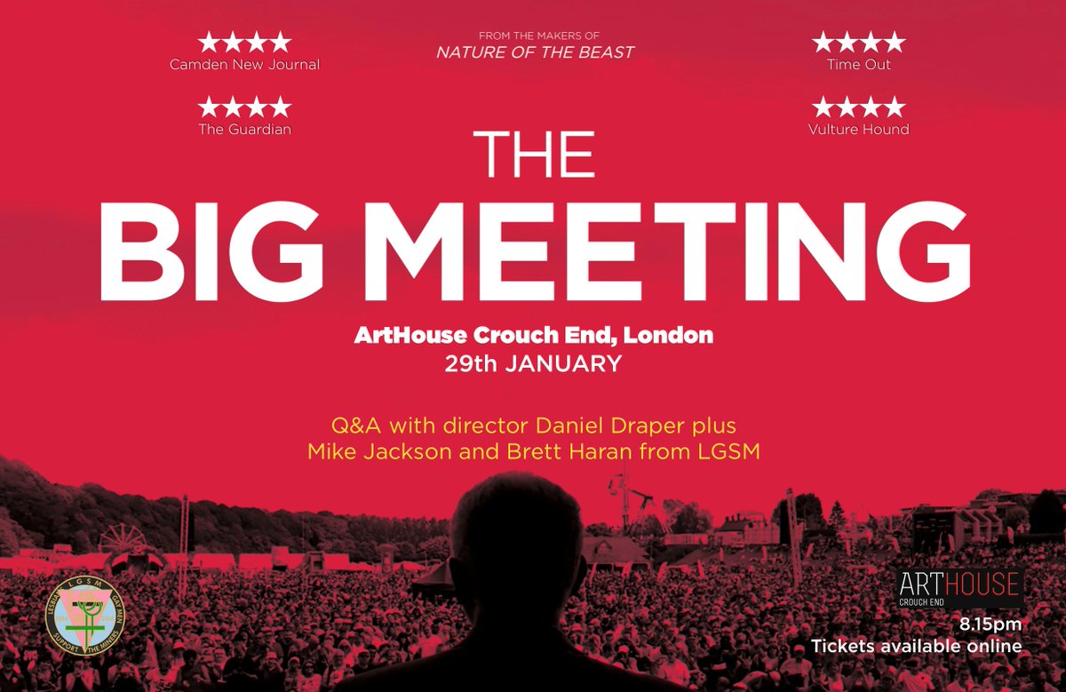 The Big Meeting (@durhamgalafilm) on Twitter photo London Calling!
THE BIG MEETING plays at <a href="/arthouseN8/">ArtHouse N8 💙</a> on Wednesday 29th January.
The screening will be followed by a post-film discussion with director <a href="/Daniel_Draper_/">Daniel Draper</a> & <a href="/LGSMpride/">LGSM</a> legends Mike Jackson & Brett Haran.
Tickets: tinyurl.com/yhbw9ze8 London Calling!
THE BIG MEETING plays at <a href="/arthouseN8/">ArtHouse N8 💙</a> on Wednesday 29th January.
The screening will be followed by a post-film discussion with director <a href="/Daniel_Draper_/">Daniel Draper</a> & <a href="/LGSMpride/">LGSM</a> legends Mike Jackson & Brett Haran.
Tickets: tinyurl.com/yhbw9ze8