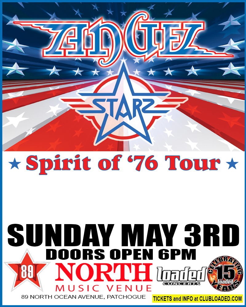 SUNDAY, MAY 3RD at <a href="/89NorthMusic/">89 North</a>!!!
Spirit of '76 Tour w/ ANGEL &amp; STARZ!
Doors 6PM - $25 ADV // $30 DOS // $39 VIP Seating
Tickets on-sale NOW: bit.ly/2QAB7wA