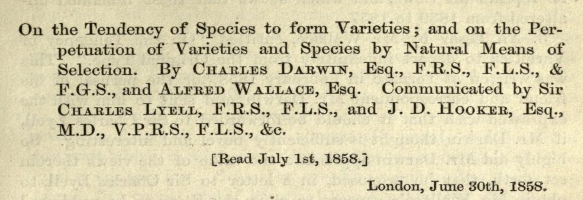 Bhl Dyk That Wallace Who Independently Also Conceived Of The Theory Of Natural Selection Was The Co Author Of An Article With Charles Darwin On The Theory Of Evolution By Means