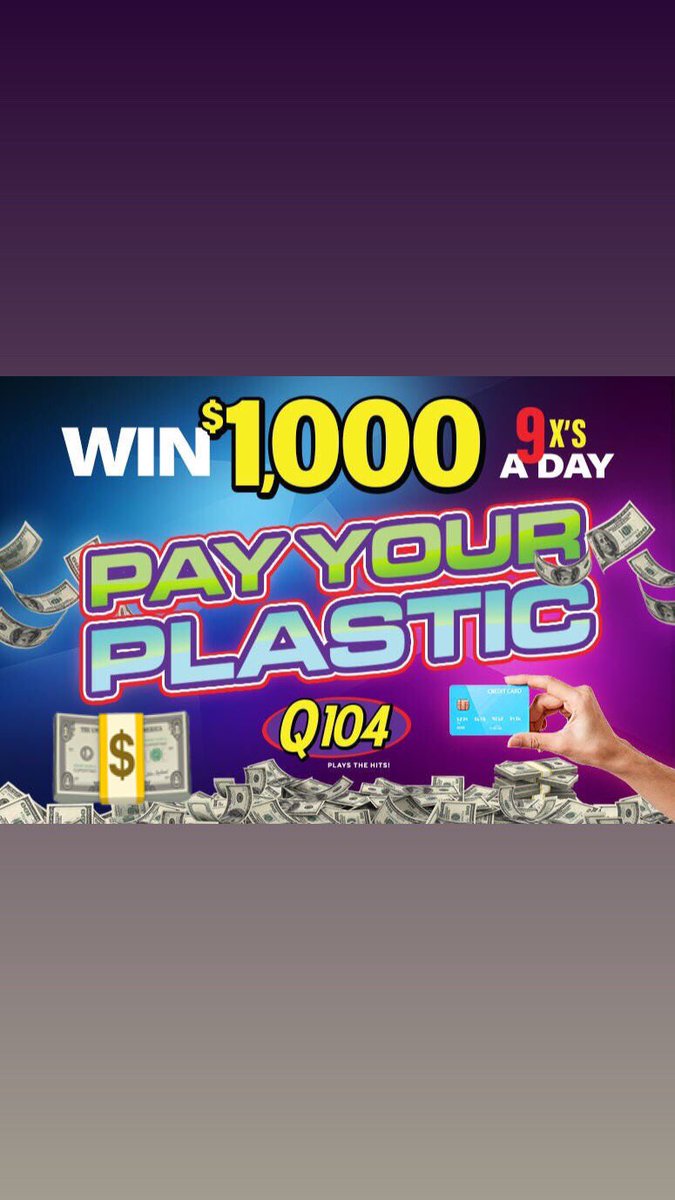 Q104Cleveland's tweet photo. Did you miss this hours word to win? Another one on the way in less than an hour with #payyourplastic https://t.co/oIQ69k4Xlm