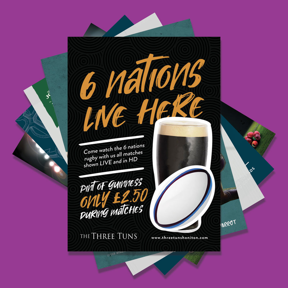 It's less than a month until the 6 Nations kicks off. Get all of your flyers, posters, social assets and anything else you'll need now!

Get in touch to see how we can help you! 🏈
📞 01626 331 000
✉️ studio@seenindesign.com
🖥 seenindesign.com

#graphicdesign #6nations