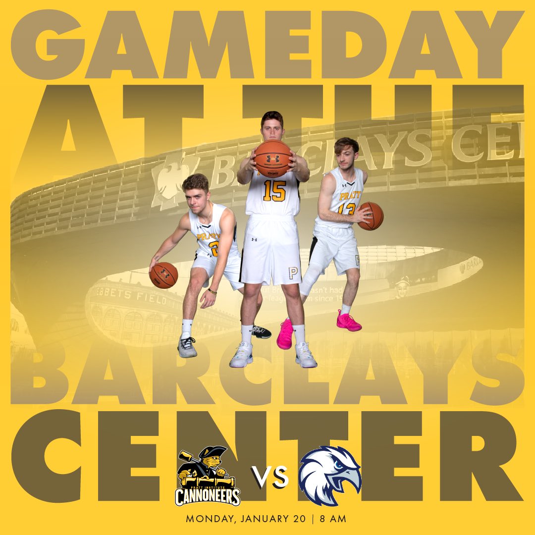 GoPrattGo's tweet photo. We are just 12 days away from @pratthoops taking on @cseathletics at the Barclays Center on MLK Day! 🚨 Please note - you must have a wristband in order to attend the game. Please contact Max Sass at msass@Pratt.edu for more information. 🚨 https://t.co/1PvvEZXTcH