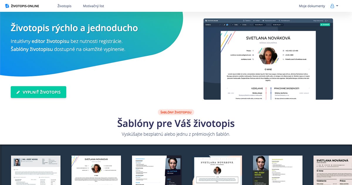 Intuitívny editor životopisu bez nutnosti registrácie.
Šablóny životopisu dostupné na okamžité vyplnenie.

#zivotopis #cv #resume

zivotopis-online.sk