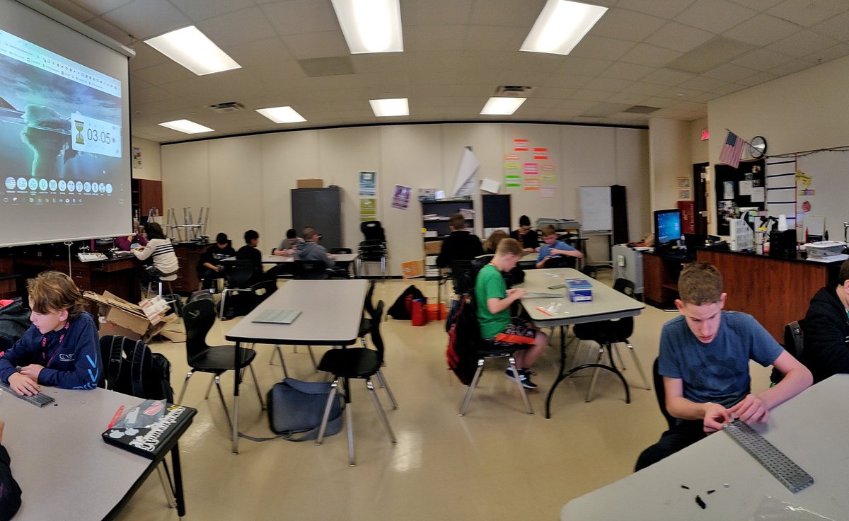 At <a href="/Tidwell_MS/">John Tidwell M.S.</a> we get after it!  <a href="/PLTWorg/">Project Lead The Way</a> kids experiencing the challenges of communication while learning the basics of engineering.