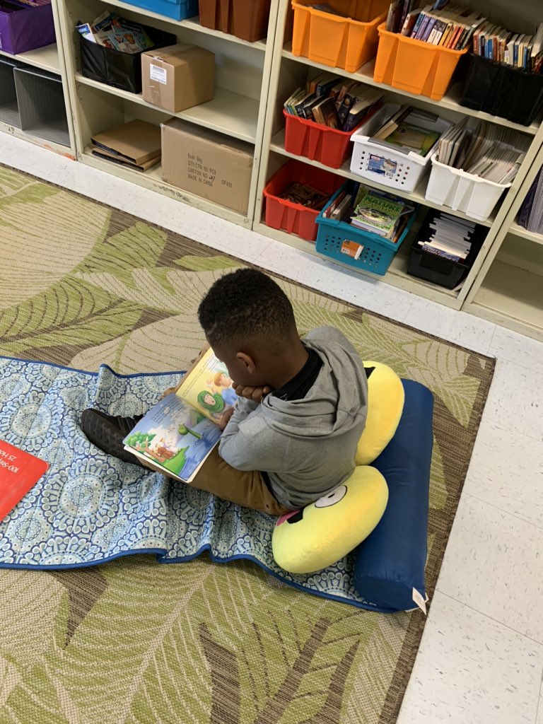 WSES believes independent reading is best in comfortable settings! Exercising while reading is a great way to enjoy a story. <a href="/IWCSchools/">Isle of Wight County Schools</a>