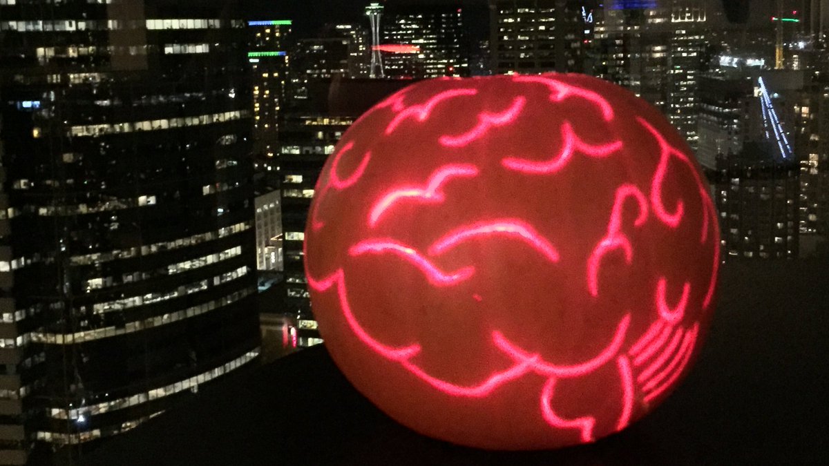SinaiBrain's tweet image. Justin Granstein, MD, @MountSinaiNeuro&apos;s Neurocritical Care Fellow (#NeuroCC), is thinking outside of the traditional #neuroART box w/ his #ArtoftheBrain submission (#21) Cucurbita cerebro &quot;Brain’o’lantern&quot;. VOTE NOW for Dr. Granstein! Most♥️s wins! @drdangayach