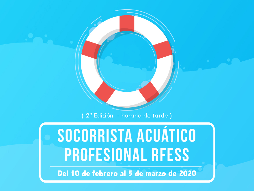 Convocada una nueva edición del CURSO DE SOCORRISTA ACUATICO PROFESIONAL (2ª Edición), del 10 de Febrero al 5 de Marzo de 2020, impartido por <a href="/SocorristaPro/">Socorrista PRO</a>
 y <a href="/RFESS1/">RFESS</a>. Mas información en www2.ual.es/serviciodeport… #UALFormacionDeportiva ¡¡formate con nosotros!!