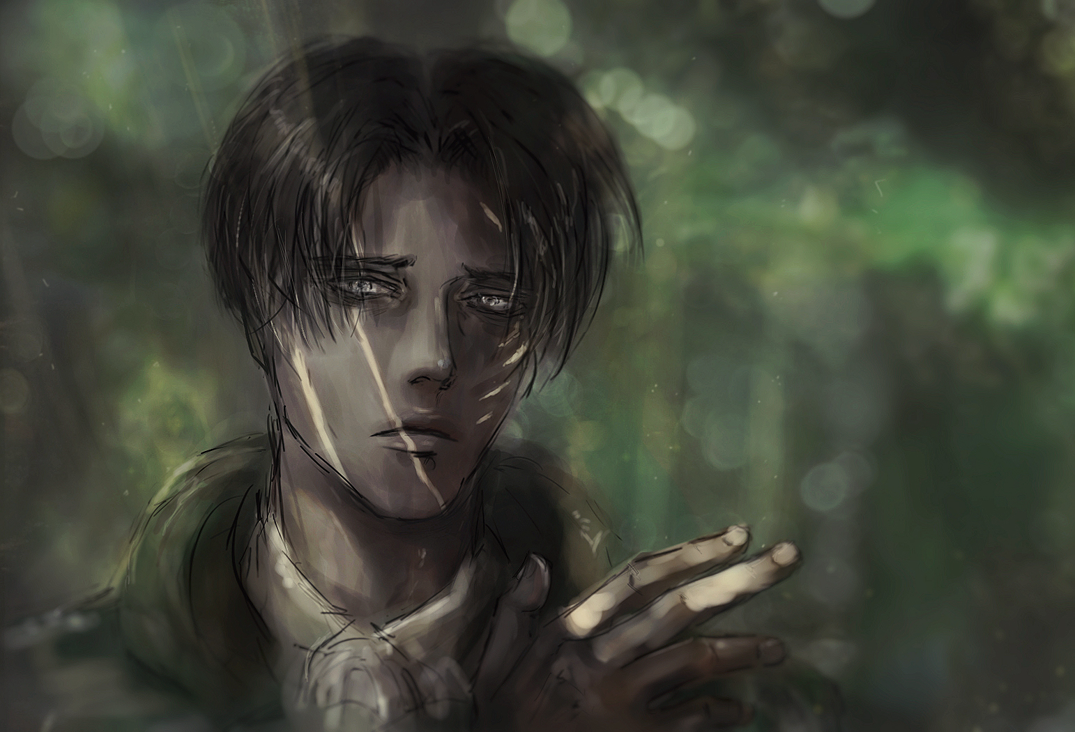 lavlien on Twitter "And like a deer in the headlights I meet my fate © levi リヴァイ 進撃の巨人 https