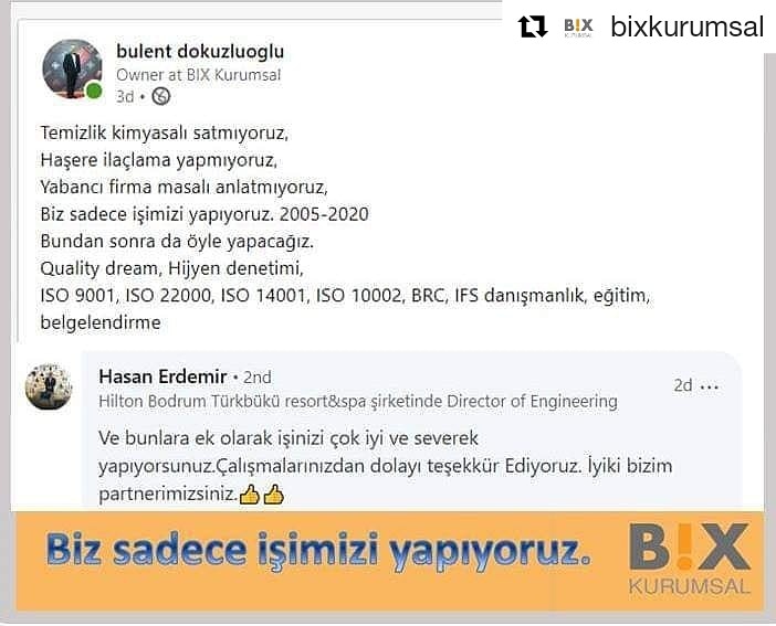 Partnerlerimizin bu değerli yorumları bize güç katmaktadır..