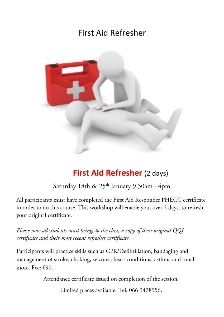 Need to refresh your first aid certificate, then look no further than Tech Amergin...
