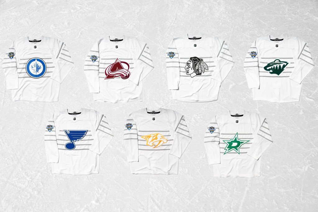 adidashockey's tweet photo. Right on tune 🎶

Presenting the 2020 @NHL All-Star jerseys. 

#NHLAllStar #teamadidas https://t.co/UMA9XgMEUj