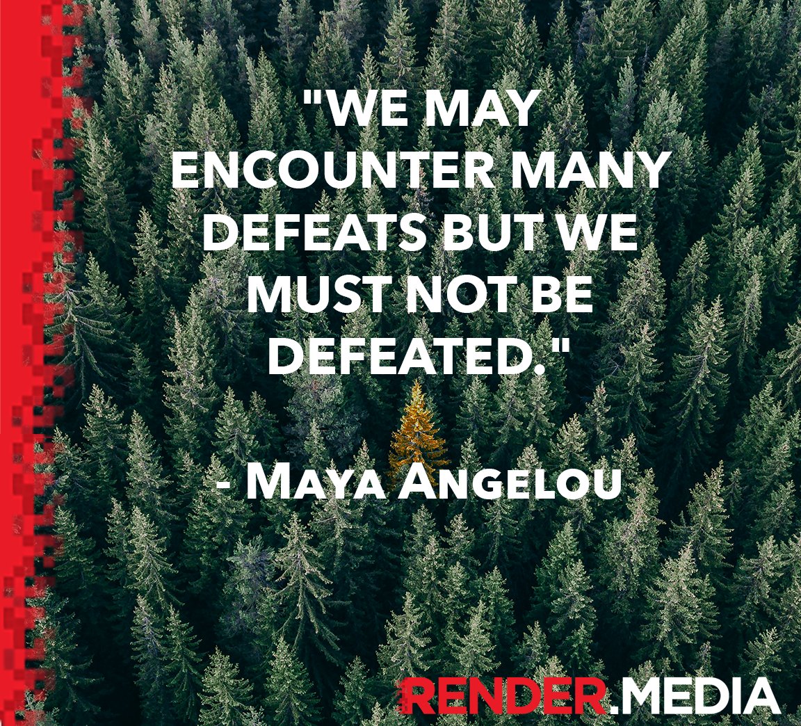 rendermediainc's tweet photo. "We may encounter many defeats but we must not be defeated." - Maya Angelou
#rendermedia #video #hardwork #success #videoproduction #knowyouraudience #againstthegrain #rendercanada https://t.co/O4YGaySP2i